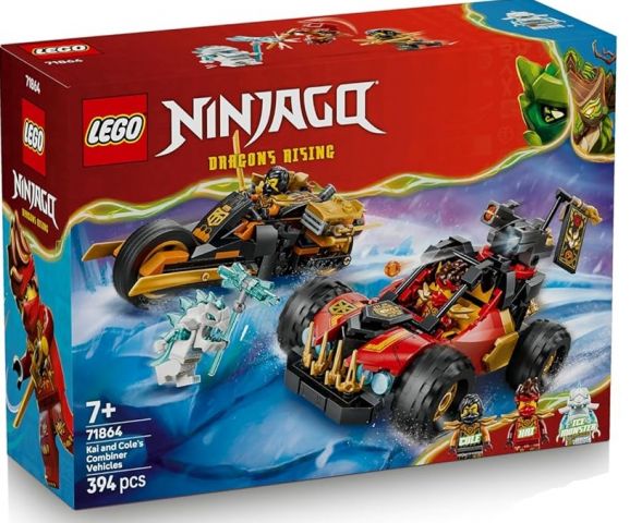 VEHÍCULOS COMBINABLES KAI Y COLE  LEGO NINJAGO