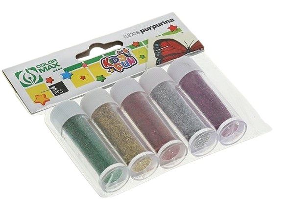 SET 5 TUBOS PURPURINA 