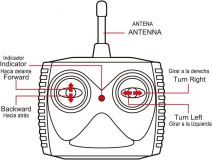BUGGY CAR NEGRO R/C  ESC.1:18 TACHAN (pilas)