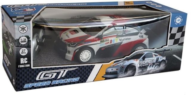 COCHE RACING BLANCO Y ROJO R/C ESC.1:24 TACHAN