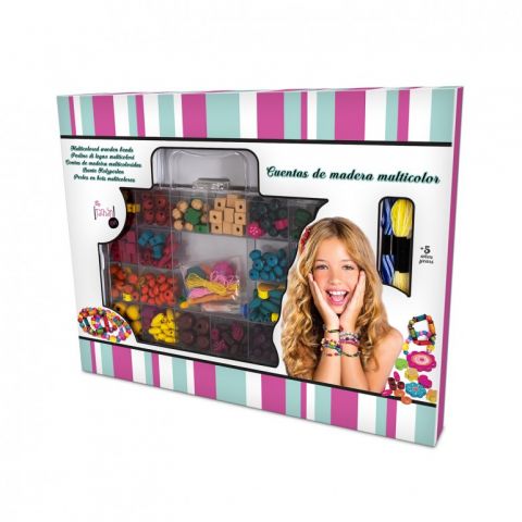 CUENTAS MADERA MULTICOLOR PULSERAS Y COLLARES TACH