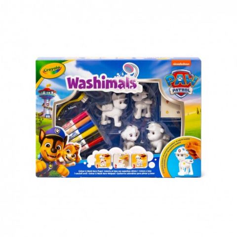 WASHIMALS PAW PATROL SET 4 MASCOTAS C/STICKERS CRA