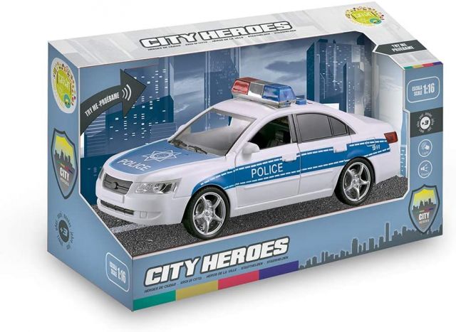 COCHE DE POLICÍA LUZ Y SON. HÉROES CIUDAD 1:16  