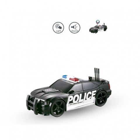 COCHE DE POLICÍA LUZ SONIDO HÉROES CIUDAD 1:20