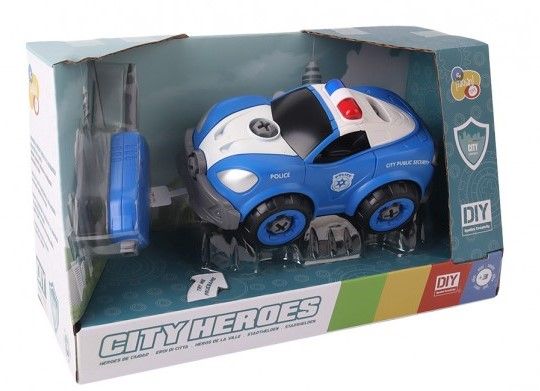 COCHE DE POLICÍA CONSTRUCCIÓN 28 PZAS TACHÁN