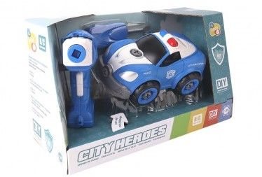 RC COCHE DE POLICÍA ARMABLE 22 PZAS TACHÁN