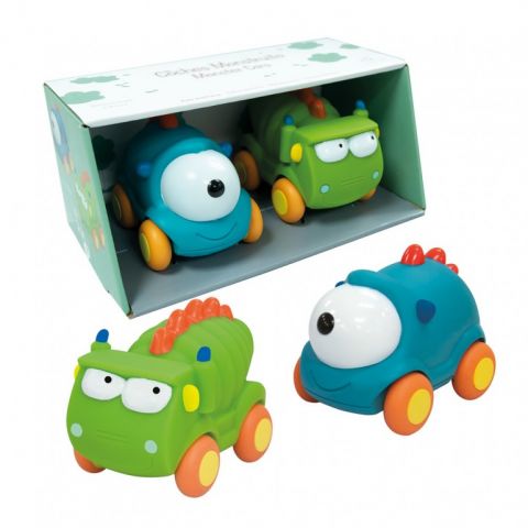 SET 2 COCHES MONSTRUO AZUL Y VERDE TACHAN