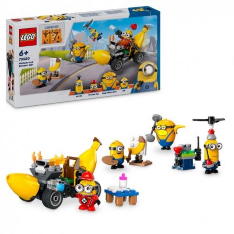 MINIONS Y COCHE BANANA LEGO