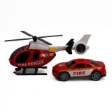 HELICÓPTERO BOMBEROS + COCHE HÉROES DE CIUDAD TACH