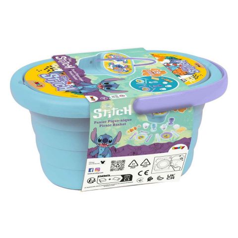 CESTA PICNIC STITCH CON  19 ACCESORIOS SIMBA