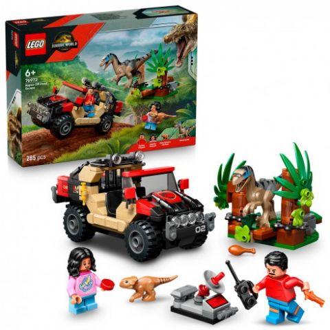 HUIDA TODO TERRENO Y RAPTOR JURASSIC WORLD LEGO  