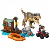 HUIDA POR EL RIO Y CAZA T.REX JURASSIC WORLD LEGO