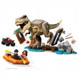 HUIDA POR EL RIO Y CAZA T.REX JURASSIC WORLD LEGO
