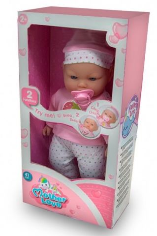 MUÑECA BEBE BLANDA 41 CM CON SON. Y CHUPETE TACHAN