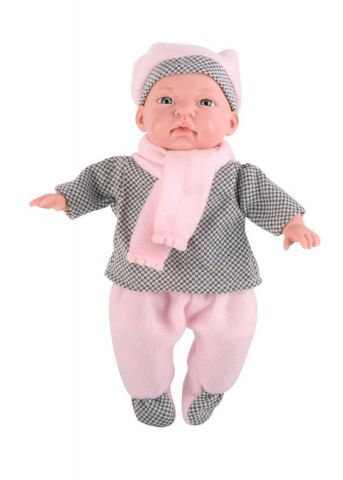 MUÑECA 30 CM CON GORRITO Y BUFANDA TACHAN