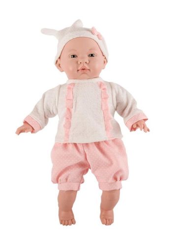 MUÑECA 40 CM TRAJE ROSA CON SONIDOS 