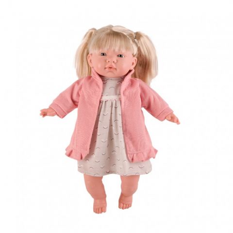 MUÑECA 40 CM ABRIGO ROSA CON SONIDOS TACHAN 