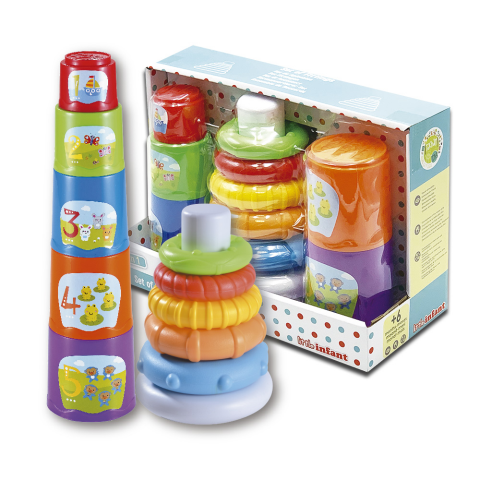 SET PIRÁMIDE+CUBOS APILABLES 2 EN 1 TACHAN 