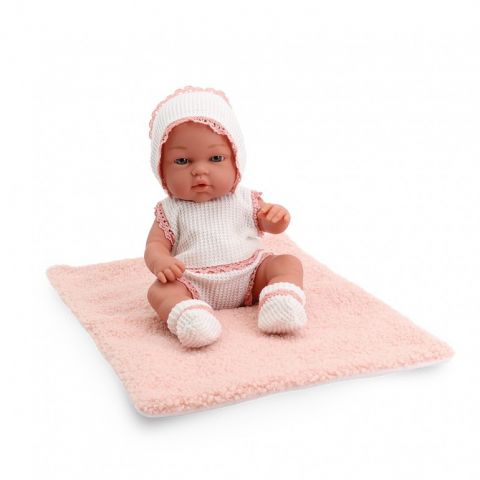 BEBE 30 CM CONJUNTO ENCAJE ROSA TACHAN 