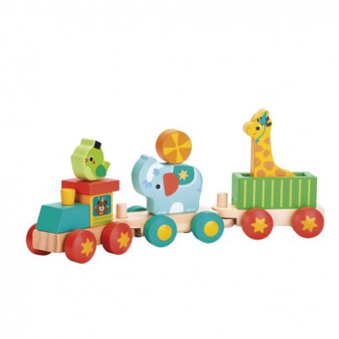 TREN DE MADERA CON ANIMALES TACHÁN