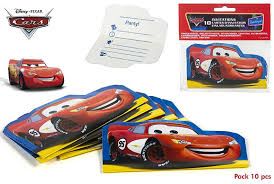 PACK 10 INVITACIONES CARS