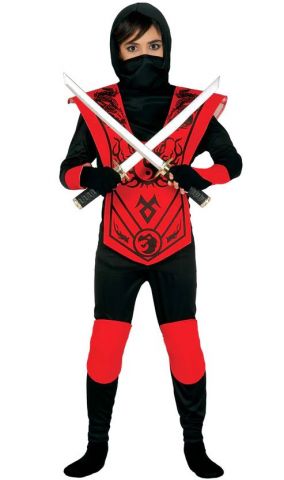 DISFRAZ NINJA ROJO INFANTIL