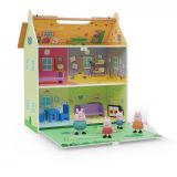 CASA DE MADERA DE PEPPA PIG CN 4 PERSONAJES DEQUBE