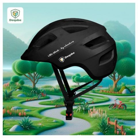 CASCO BICI NEGRO 48-52 CM DEQUBE