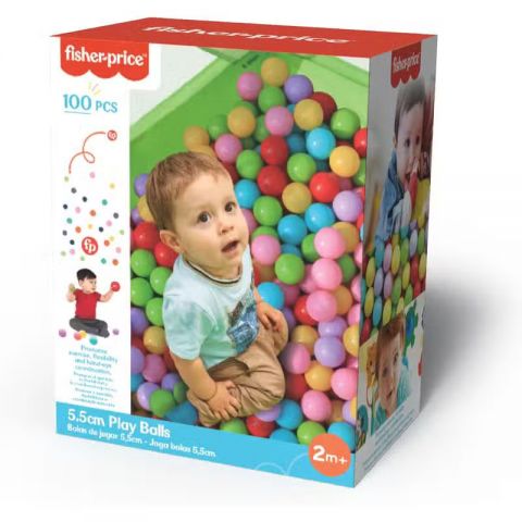 PACK 100 PELOTAS FISHER PRICE MULTICOLOR DEQUBE