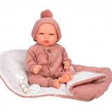REBORN ELBA 40 CM C/SACO DORMIR ROSA ARIAS