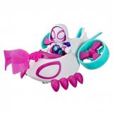 FIGURA GHOST SPIDER Y HELICÓPTERO SPIDEY HASBRO