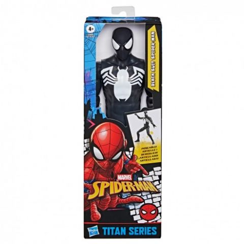FIGURA SPIDER-MAN TRAJE NEGRO TITAN SERIES HASBRO