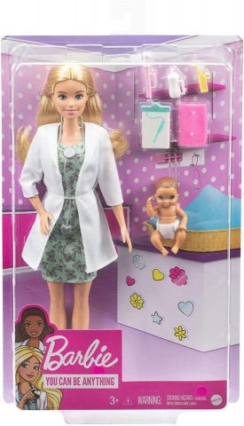 BARBIE DOCTORA CON BEBE MATTEL 