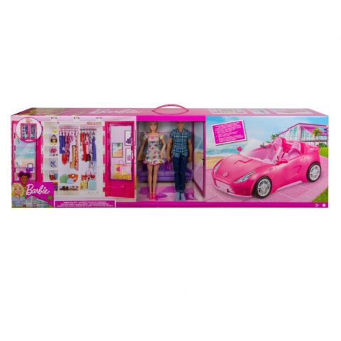 BARBIE, KEN , ARMARIO Y DESCAPOTABLE MATTEL 