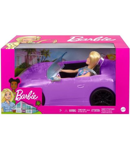 BARBIE Y SU DESCAPOTABLE MATTEL 