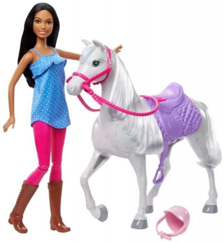 BARBIE MORENA HORA DE EQUITACIÓN MATTEL 