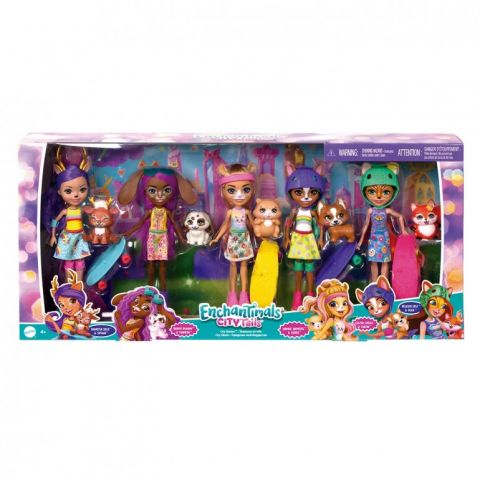 ENCHANTIMALS CITY SKATERS PACK 5 MATTEL