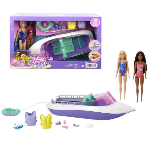 BARCO CON MUÑECAS BARBIE MERMAID POWER MATTEL