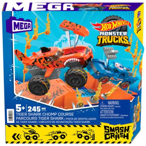 MEGA CONSTRUX MONSTER TRUCKS PISTA TIGER SHARK 