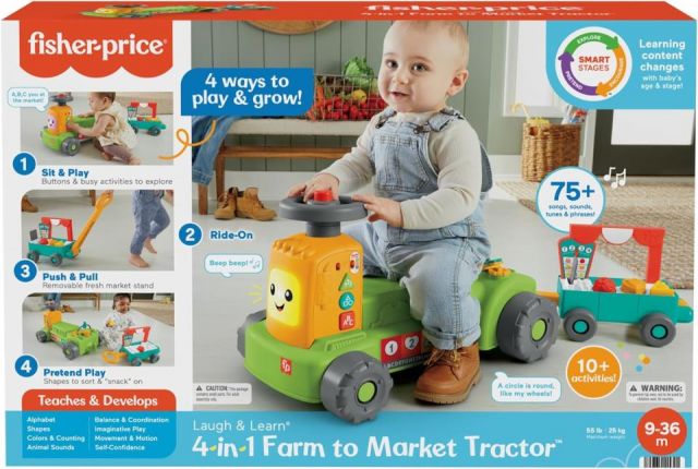 RÍE Y APRENDE TRACTOR 4 EN 1 FISHER PRICE