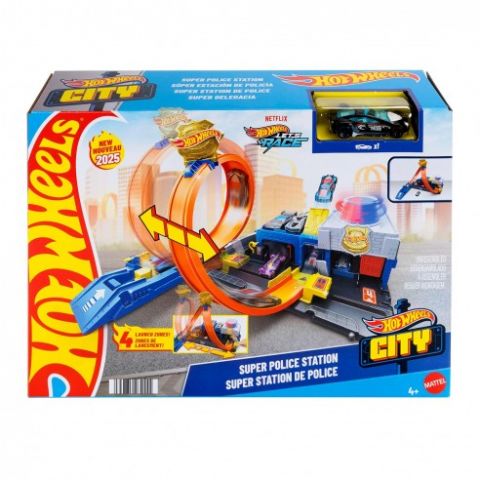 PISTA SÚPER ESTACIÓN DE POLICÍA  HOT WHEELS MATTEL