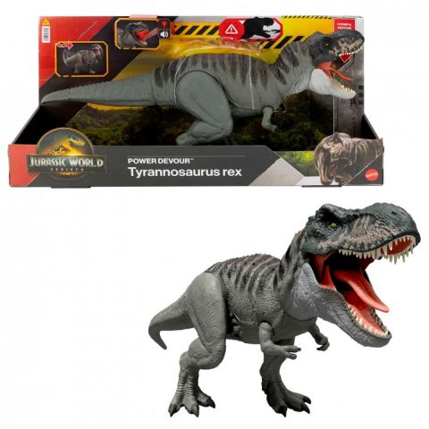 DINOSAURIO  T- REX ATACA JURASSIC WORLD MATTEL