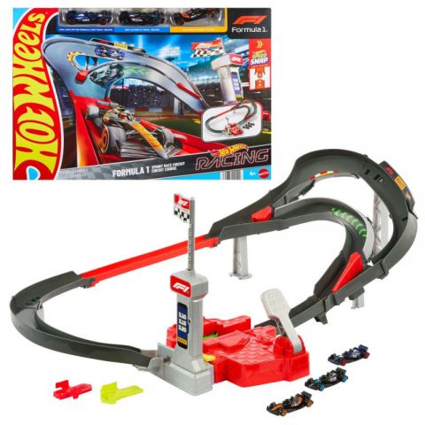 PISTA RACING F1 CON 3 COCHES HOT WHEELS MATTEL