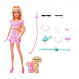 BARBIE TWINNING LOOKS RUBIA CON PERRO MATTEL