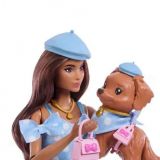BARBIE TWINNING LOOKS MORRENA CON PERRO MATTEL