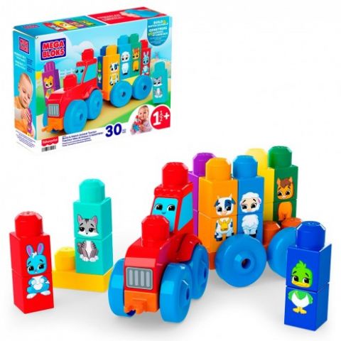 TRACTOR CONSTRUYE Y EMPAREJA MEGA BLOCKS MATTEL