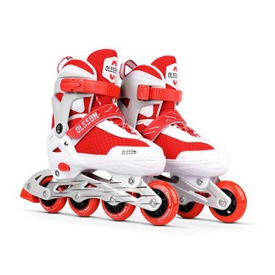 PATINES EN LÍNEA TALLA M (36-39) ROJO/BLANCO OLSSO