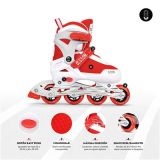PATINES EN LÍNEA TALLA M (36-39) ROJO/BLANCO OLSSO