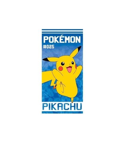 TOALLA PLAYA POKEMON PICACHU HOJAS 70X140 CM ALGOD