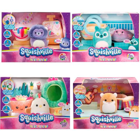 SQUISHMALLOWS SET SQUISHVILLE TOY PARTNER